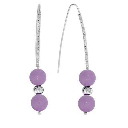 Купить оптом серьги из серебра с аметистами 2340061078-95 от Krasnoe