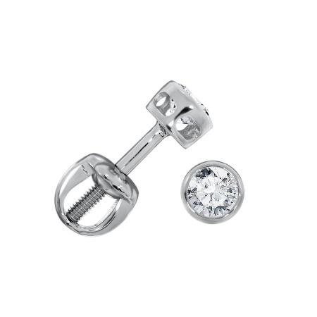 Купить оптом пусеты из серебра с фианитами П340202535 от Krasnoe