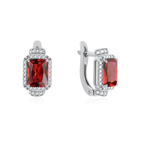 Купить оптом серьги из серебра с фианитами 2340201937л-31 от Krasnoe
