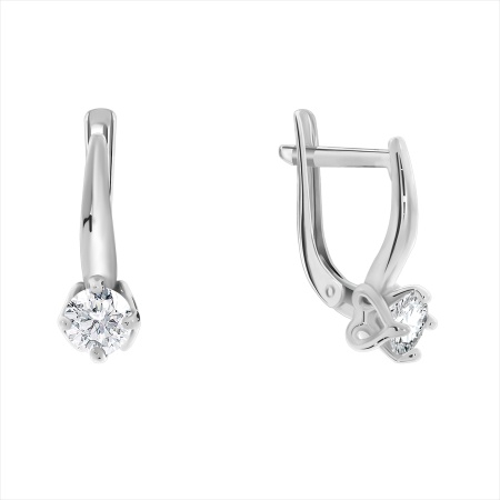 Купить оптом серьги из серебра с фианитами 2340200135 от Krasnoe