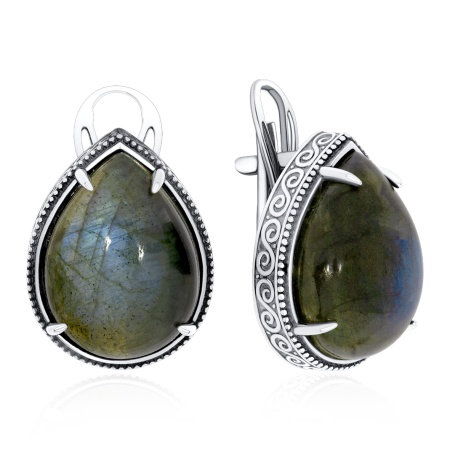 Купить оптом серьги из серебра с лабрадоритами 2310Л05795 от Krasnoe