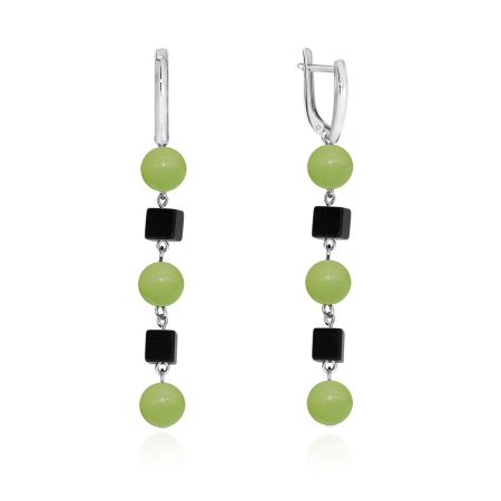 Купить оптом серьги из серебра с агатами 2340870671-101 от Krasnoe