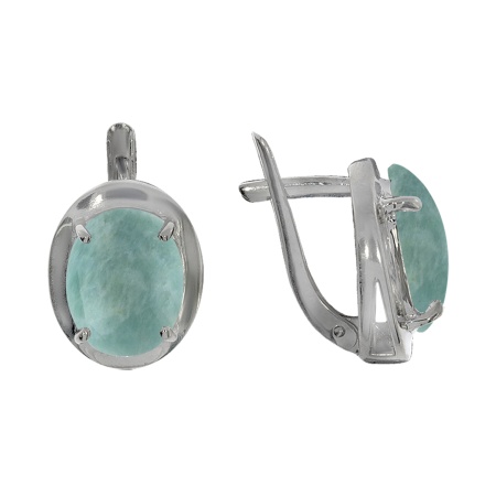 Купить оптом серьги из серебра с амазонитами 2340370029 от Krasnoe