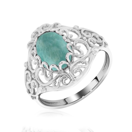 Купить оптом кольцо из серебра с амазонитом 1340372115 от Krasnoe