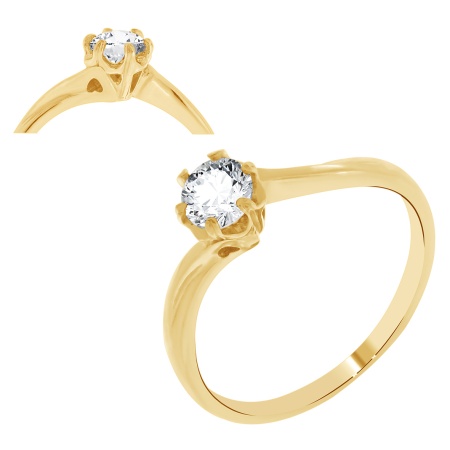 Купить оптом кольцо из серебра с фианитом 1320200134 от Krasnoe