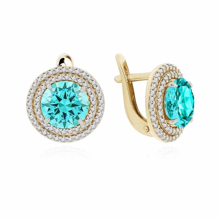 Купить оптом серьги из серебра с ситаллами и фианитами 2329881561л-78 от Krasnoe