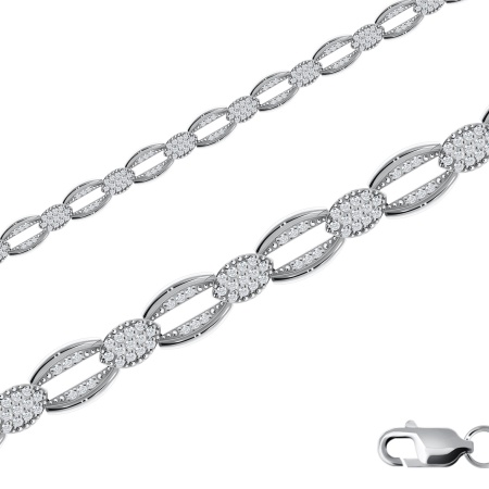 Купить оптом браслет из серебра с фианитом 4340200274л-19 от Krasnoe