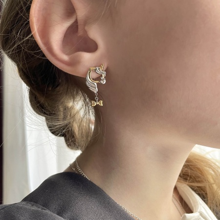 Купить оптом серьги из серебра без вставок 2350405217-9 от Krasnoe