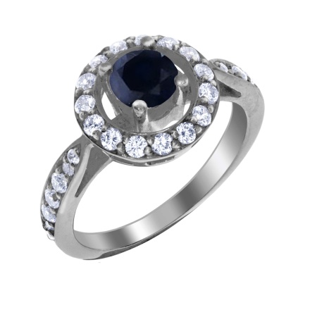Купить оптом кольцо из серебра с сапфиром 1R506261 от Krasnoe