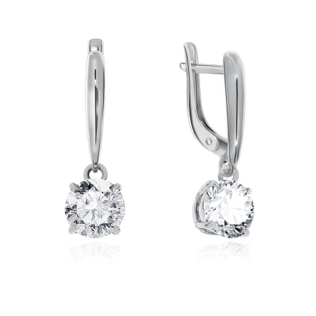 Купить оптом серьги из серебра с фианитами 2340201807-1 от Krasnoe