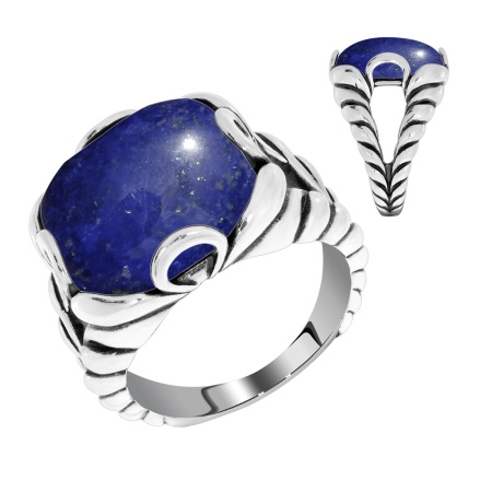 Купить оптом кольцо из серебра с лазуритом 1310470976 от Krasnoe