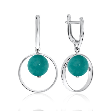 Купить оптом серьги из серебра с агатами 2340651026-1-77 от Krasnoe