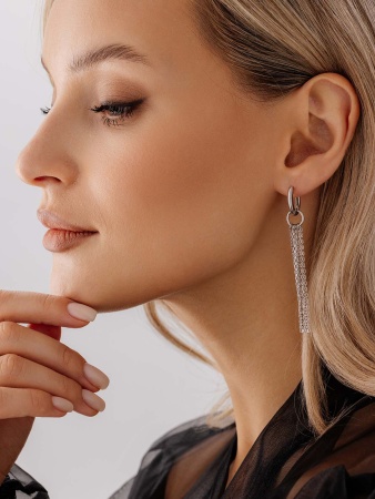 Купить оптом серьги из серебра без вставок 2340405644-4 от Krasnoe