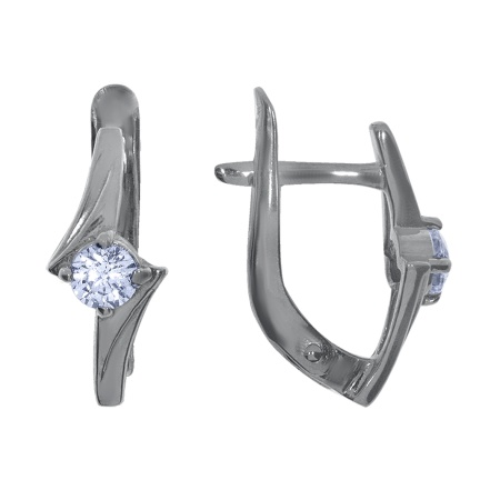 Купить оптом серьги из серебра с фианитами 2340200017 от Krasnoe