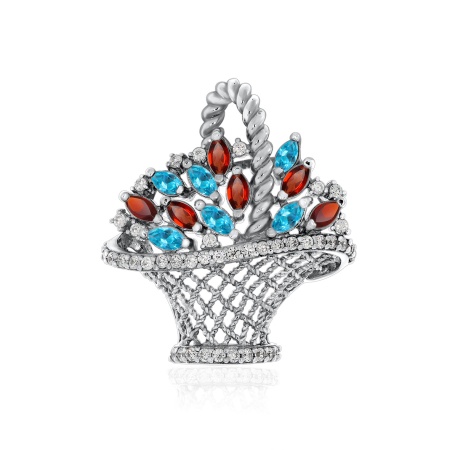 Купить оптом подвеска из серебра с фианитами 3340203574л-32 от Krasnoe