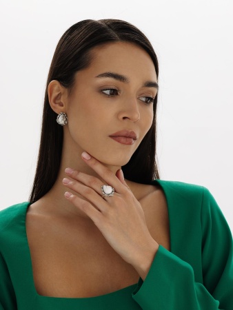 Купить оптом серьги из серебра с кахолонгами 2310К05992 от Krasnoe