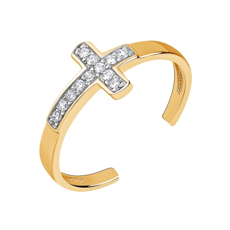 Купить оптом кольцо из серебра с фианитами 1329201743 от Krasnoe