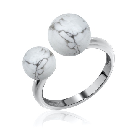 Купить оптом кольцо из серебра с кахолонгами 1340К04318 от Krasnoe