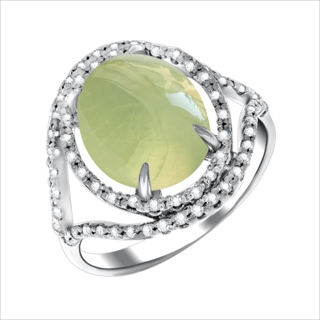 Купить оптом кольцо из серебра с кристалл ювелирныйом и фианитами 1340290194-69 от Krasnoe