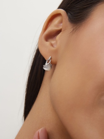 Купить оптом серьги из серебра с лунным камнем 2340935177 от Krasnoe