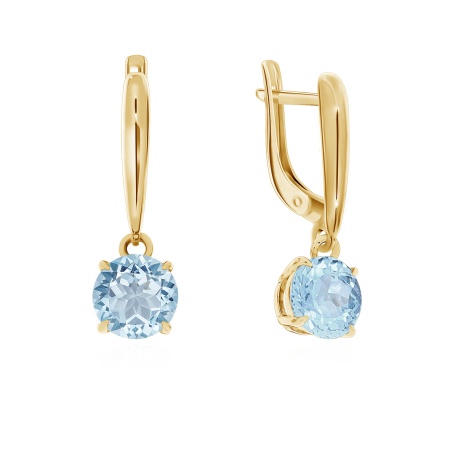 Купить оптом серьги из серебра с топазами 2320071807 от Krasnoe