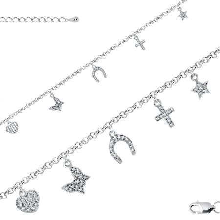 Оптом браслет из серебра с фианитами 4340200690л-4-25 цена от Krasnoe Купить оптом браслет из серебра с фианитами 4340200690л-4-25 от Krasnoe