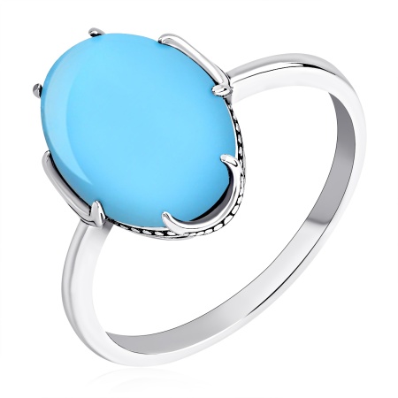 Купить оптом кольцо из серебра с бирюзой 1310315082 от Krasnoe
