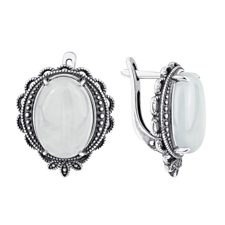 Купить оптом серьги из серебра с лунным камнем 2310935084 от Krasnoe