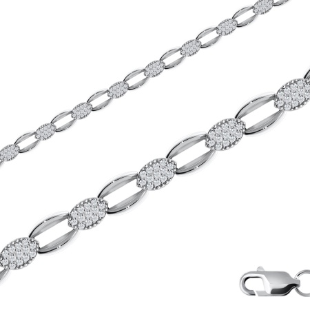 Купить оптом браслет из серебра с фианитами 4340200273-17 от Krasnoe