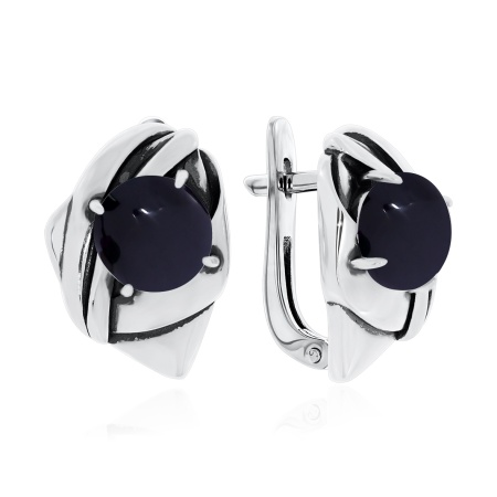 Купить оптом серьги из серебра с агатами 2340392363-20 от Krasnoe