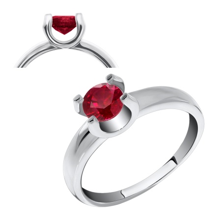 Купить оптом кольцо из серебра с натуральным корундом 1340220050-1-31 от Krasnoe