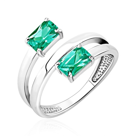 Купить оптом кольцо из серебра с ситаллами 1340885883-64 от Krasnoe