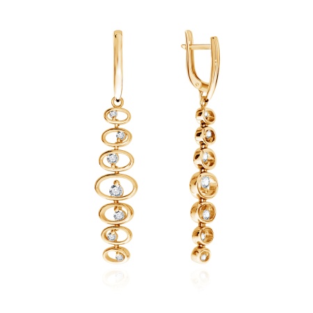 Купить оптом серьги из серебра с фианитами 2320206148 от Krasnoe