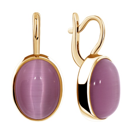 Купить оптом серьги из серебра с кошачий глазами 2320260932-1-30 от Krasnoe