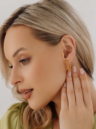 Купить оптом серьги из серебра с цитринами 2318111182 от Krasnoe