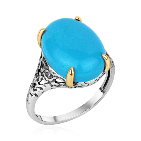 Купить оптом кольцо из серебра с бирюзой 1317315323 от Krasnoe