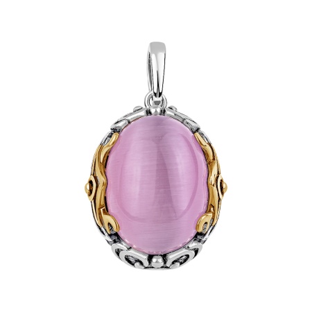 Купить оптом подвеска из серебра с кошачий глазом 3317265166-30 от Krasnoe