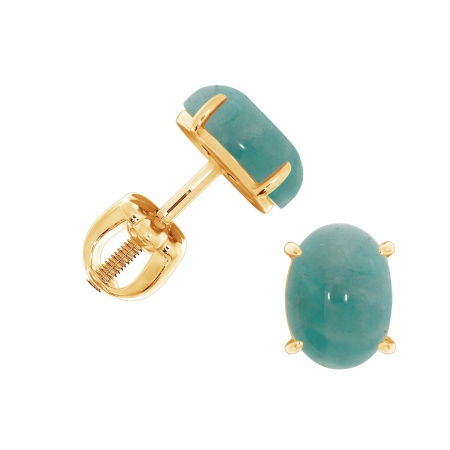 Купить оптом пусеты из серебра с амазонитами 2320372321 от Krasnoe