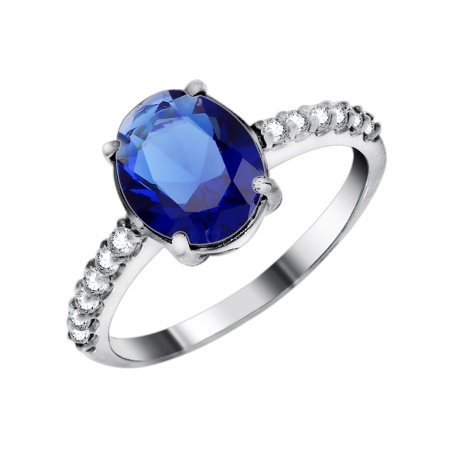 Купить оптом кольцо из серебра со шпинелью и фианитами 1340840185-80 от Krasnoe