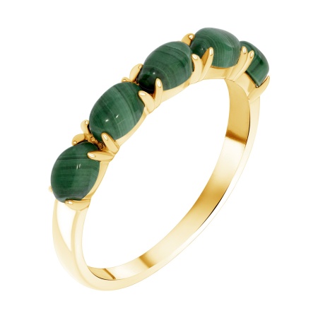 Купить оптом кольцо из серебра с малахитами 1320385158 от Krasnoe