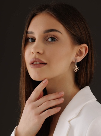 Купить оптом серьги из серебра без вставок 2350401643 от Krasnoe