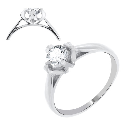 Купить оптом кольцо из серебра с фианитом 1340200018 от Krasnoe