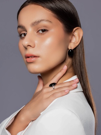 Купить оптом серьги из серебра с агатами 2340395731-20 от Krasnoe