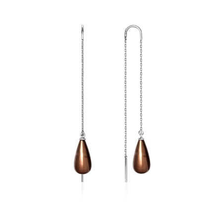 Купить оптом серьги из серебра с жемчугами 2340240721-2-43 от Krasnoe