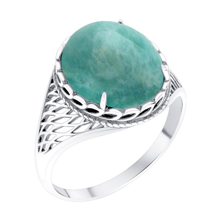 Купить оптом кольцо из серебра с амазонитом 1340375770 от Krasnoe