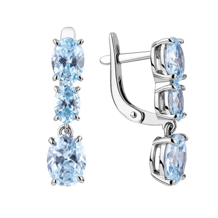 Купить оптом серьги из серебра с фианитами 2340205744-70 от Krasnoe