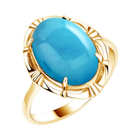 Купить оптом кольцо из серебра с бирюзой 1320315702 от Krasnoe