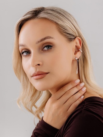 Купить оптом серьги из серебра без вставок 2340405491 от Krasnoe