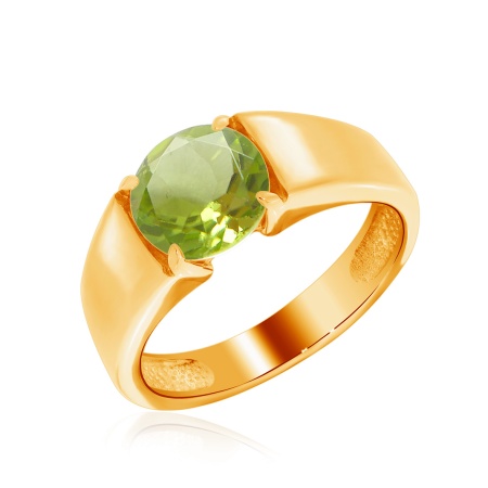 Купить оптом кольцо из серебра с хризолитом 1320131118 от Krasnoe