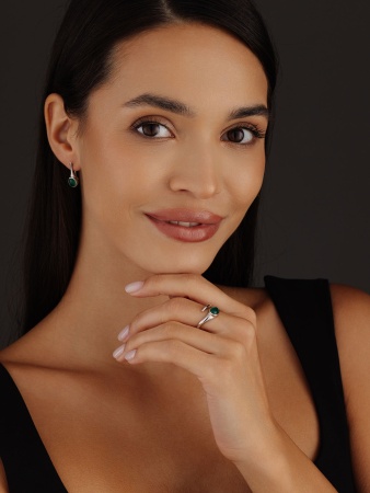 Купить оптом серьги из серебра с агатами 2340395035-60 от Krasnoe